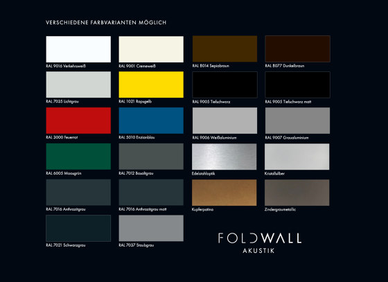 Foldwall Akustik Antrazith | Schalldämpfende Objekte | Foldart
