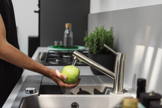 Orbit Tap Pull Out Spray L Spout Stainless Steel | Robinetterie de cuisine | Franke Home Solutions