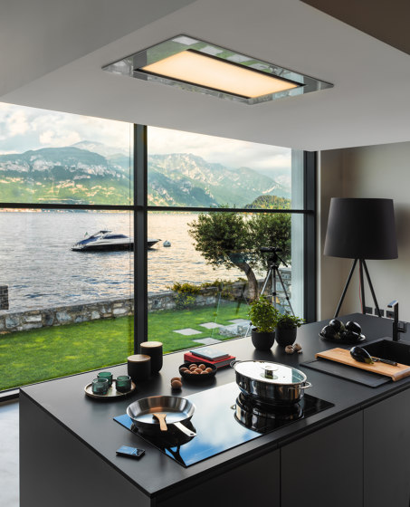 Mythos Ceiling Cabinet Hood FMYCF 906 Glass White | Küchenabzugshauben | Franke Home Solutions