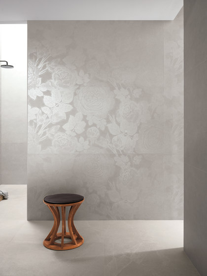 Bloom Grey Print Esagono Mosaico | Wall tiles | Fap Ceramiche