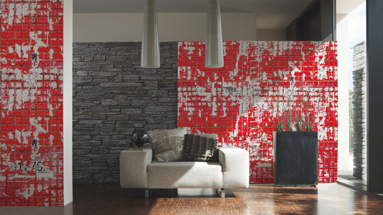 Ap Digital 4 | Tapete | Digitaldruck DD108815 Old Tiles Red | Wandbeläge / Tapeten | Architects Paper