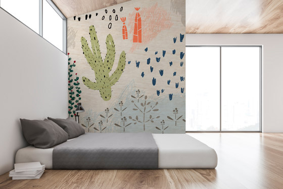 Walls By Patel 2 | Papel Pintado DD114302 Crayon Garden2 | Revestimientos de paredes / papeles pintados | Architects Paper