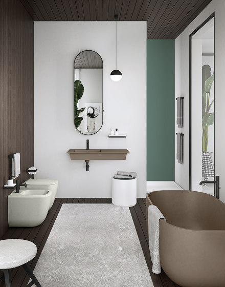 Era wall-hung washbasin 80 with framework | Lavabos | Ceramica Cielo