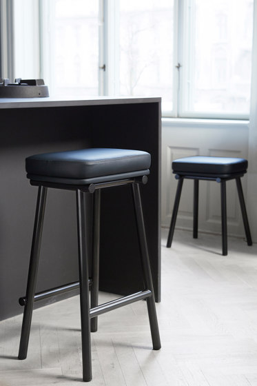 Tubby Tube Bar Stool | Upholstered Seat | Tabourets de bar | Please Wait to be Seated
