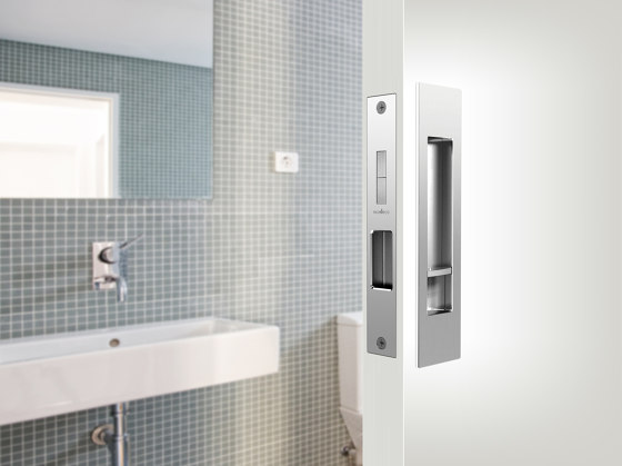 Mardeco Flush Pull Privacy Set Brushed Nickel | Uñeros para puertas correderas | Mardeco International Ltd.