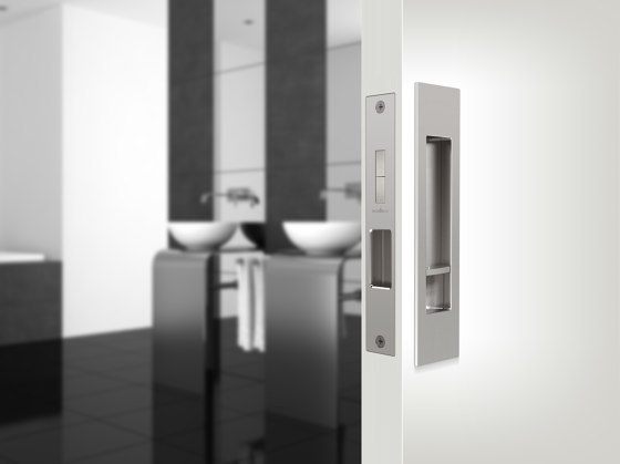 Mardeco Flush Pull Privacy Set Brushed Nickel | Flush pull handles | Mardeco International Ltd.