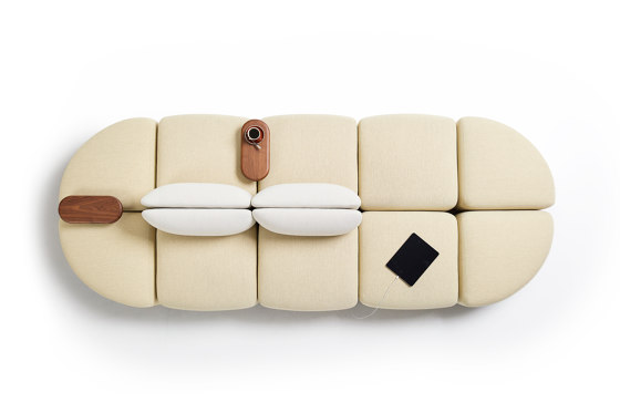 Caterpillar, Bench with single backrest | Panche | Derlot