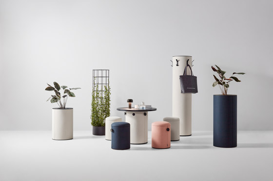dB Pillar with Waste Paper Basket | Poubelle / Corbeille à papier | Abstracta