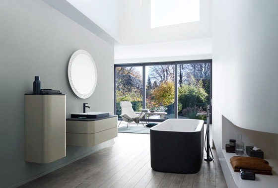 Happy D.2 Plus - Furniture washbasin c-bonded with metal console floor-standing | Lavabi | DURAVIT