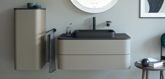 Happy D.2 Plus - Furniture washbasin c-bonded with metal console floor-standing | Wash basins | DURAVIT