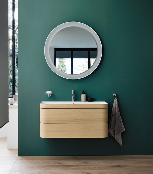 Happy D.2 Plus - Furniture washbasin c-shaped with metal console floor-standing | Lavabos | DURAVIT