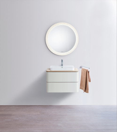 Happy D.2 Plus - Furniture washbasin c-bonded with metal console floor-standing | Lavabos | DURAVIT