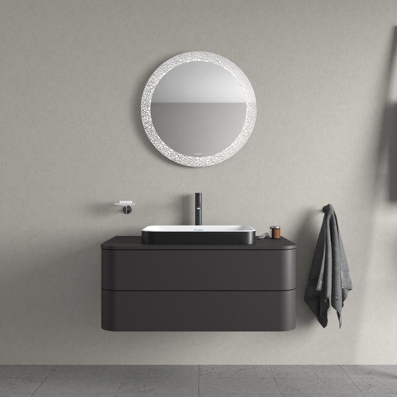 Happy D.2 Plus - Furniture washbasin c-shaped with metal console floor-standing | Lavabos | DURAVIT