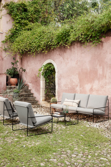 Desert Lounge Chair - Black/Stripe | Armchairs | ferm LIVING