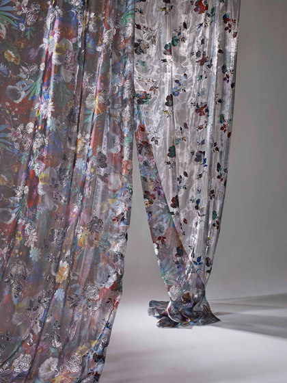 Elodie col. 101 silver/multicolor | Drapery fabrics | Jakob Schlaepfer