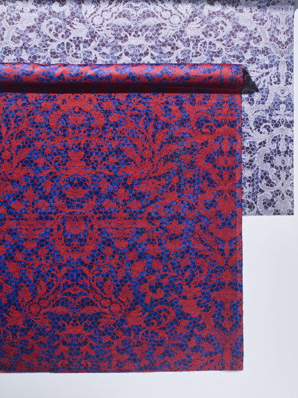 Viroflay col. 201 red/blue | Tissus de décoration | Jakob Schlaepfer