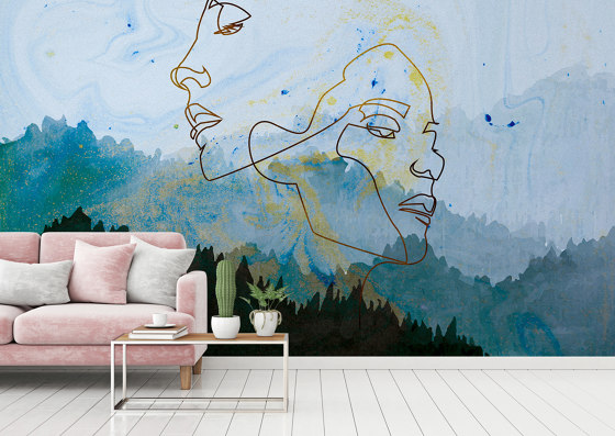 Atelier 47 | Papel Pintado DD118035 Goldenoutline2 | Revestimientos de paredes / papeles pintados | Architects Paper