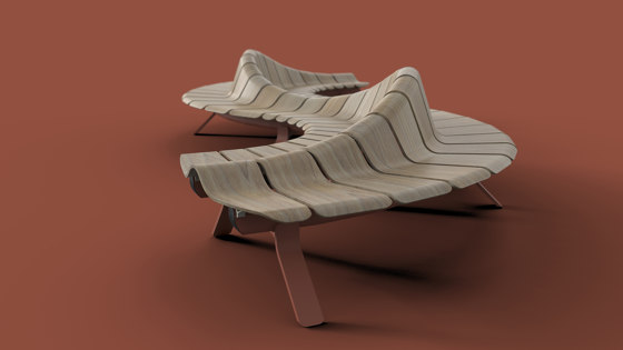 Ascent Double Rise R 60º | Benches | Green Furniture Concept