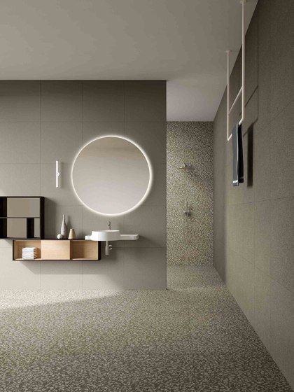 CementMix 60x60 Cementmix Basic Tile Flake Geo Light Grey R10A | Baldosas de cerámica | VitrA Bathrooms