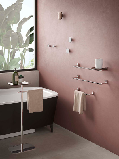 Eternity Long Towel Holder with Shelf | Portasciugamani | VitrA Bathrooms