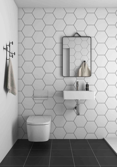 Miniworx 20x20 Miniworx RAL 0001500 Black Tile Glossy | Baldosas de cerámica | VitrA Bathrooms
