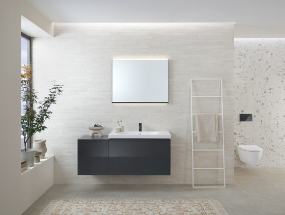 Acanto | handrinse basin cabinet sand grey | Mobili lavabo | Geberit