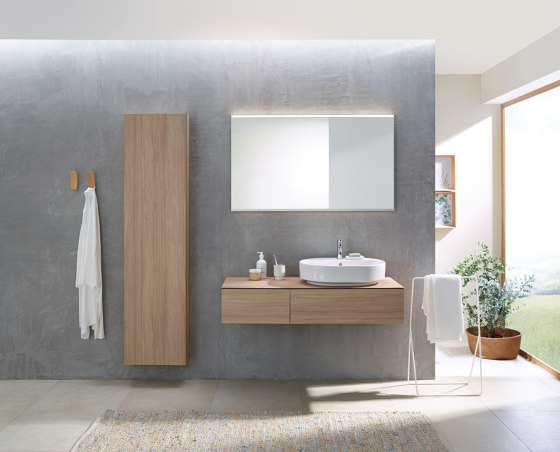 VariForm | countertop washbasin rectangular with tap hole bench | Lavabos | Geberit