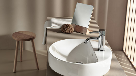 VariForm | countertop washbasin oval with tap hole bench | Lavabos | Geberit