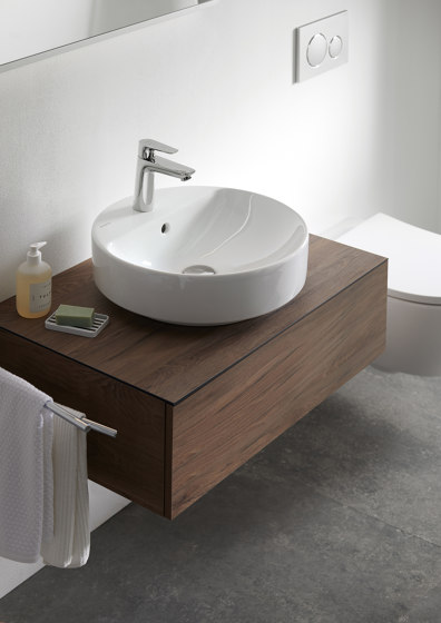 VariForm | countertop washbasin round with tap hole bench | Lavabos | Geberit