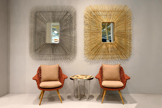 Mask Mirror - brass | Miroirs | MARY&