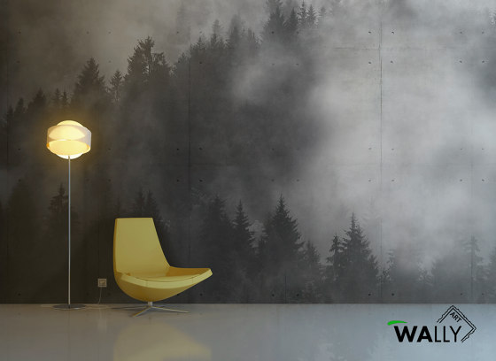 Concrete Wood | Wall coverings / wallpapers | WallyArt