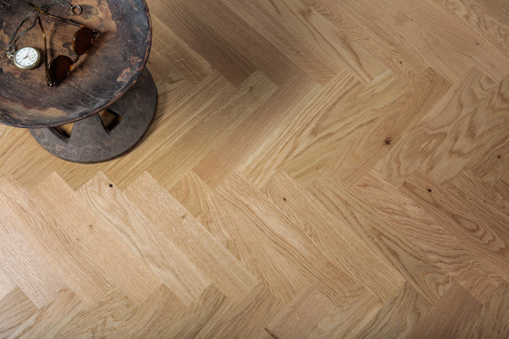 Herringbone Parquet Matte Lacquer | Sigtuna, Oak | Wood flooring | Bjelin