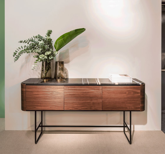 Adara Console Table with drawers, plain doors (high legs) | Consolle | Momocca
