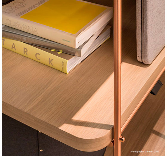 Julia Modular shelve with upholstery panels | Shelving | Momocca