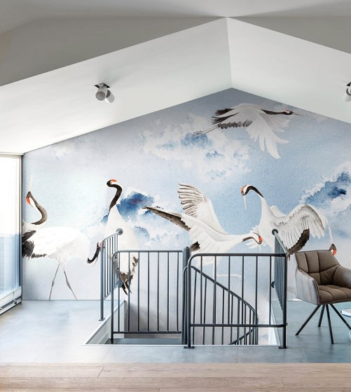 Dancing cranes | Wall coverings / wallpapers | WallPepper/ Group