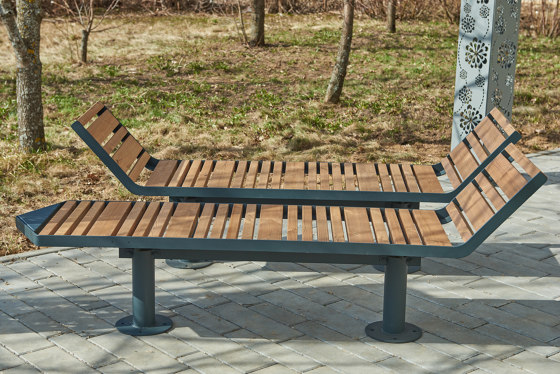 Star | Outdoor Circular Bench with Backrest | Seating islands | Punto Design