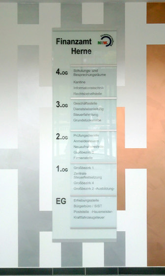Signpost glass wall mounted TNW | Pictogramas | Meng Informationstechnik