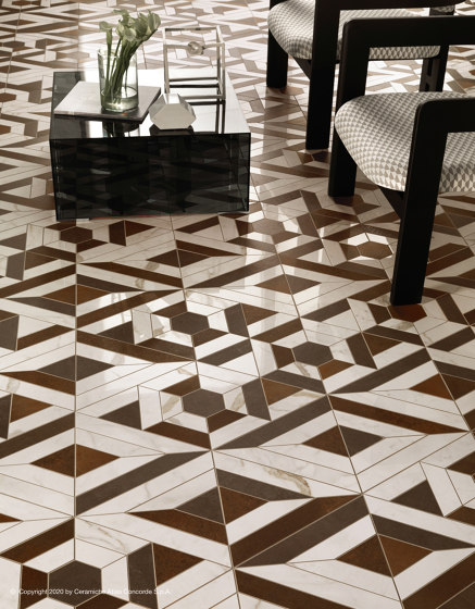 Marvel Shine Calacatta Prestigio Esagono 30x35 | Ceramic tiles | Atlas Concorde