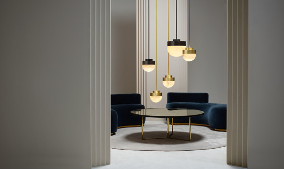 Lucid 200 pendant in silvered brass | Suspended lights | CTO Lighting