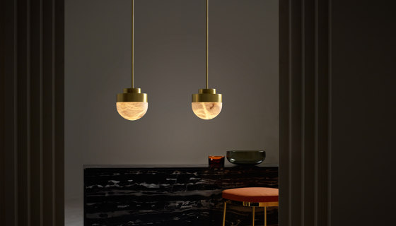 Lucid 200 pendant in silvered brass | Suspended lights | CTO Lighting