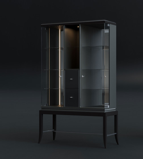 Relief | Showcase - Black mat lacquer | Display cabinets | ITALIANELEMENTS