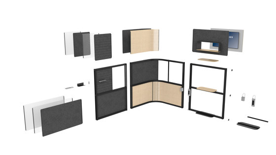 Open Wall Room Partition System | Sound absorbing architectural systems | Fleischer Büromöbelwerk