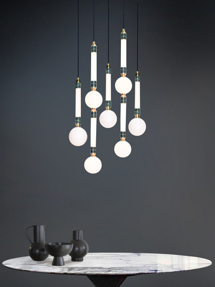 Greenstone Cluster - 5 Piece | Lámparas de suspensión | Marc Wood Studio