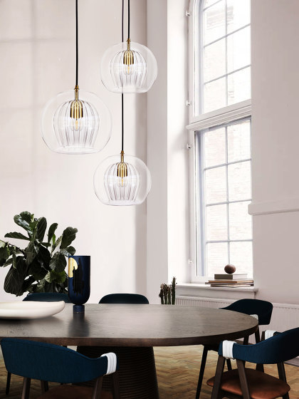 Pleated Crystal Cluster - 5 Piece Clear | Suspended lights | Marc Wood Studio