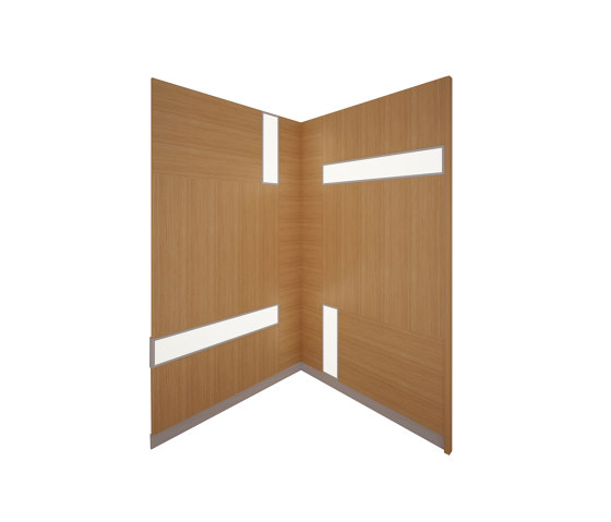 Bisa Panel Walnut & Oak Mix (With White Led Lighting Element) | Pannelli legno | Mikodam