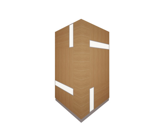Bisa Panel Walnut & Oak Mix (With White Led Lighting Element) | Planchas de madera | Mikodam