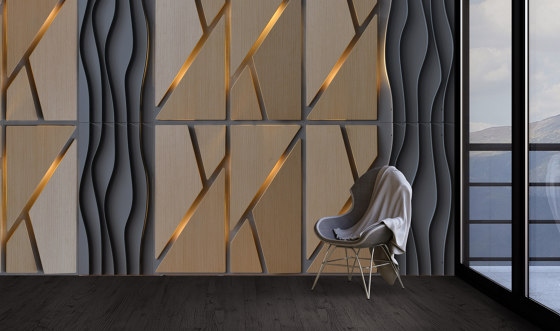Deta Panel Grey Lacquer Matte & Walnut | Wood panels | Mikodam