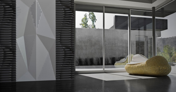 Geta Panel-B Anthracite  Lacquer Matte With Mix Perforation | Acoustic ceiling systems | Mikodam
