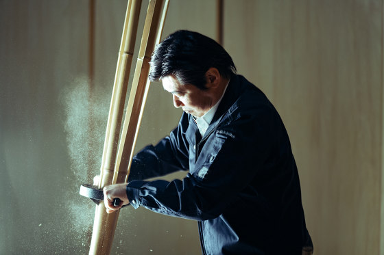 Miki Wari taimatsu bamboo panel | Bambou | Hiyoshiya