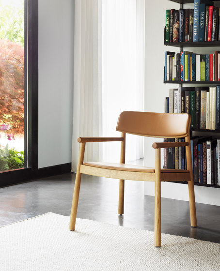 Timb Lounge Armchair Upholstery, Tan/ Camel leather | Armchairs | Normann Copenhagen